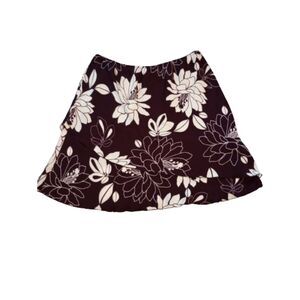 S.L. Fashions Woman, Women's Size 24W Brown and White Layered Mini Skirt